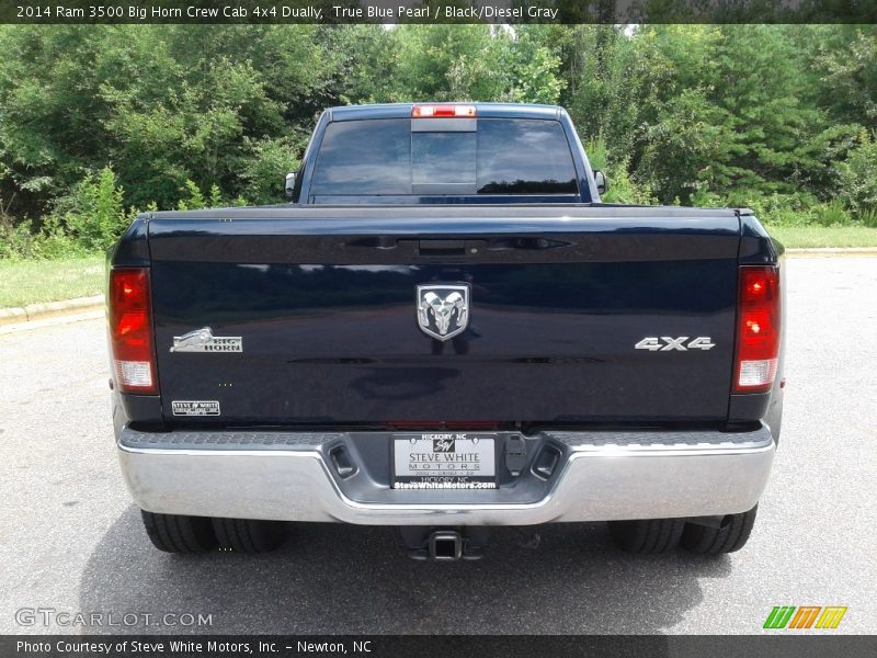 True Blue Pearl / Black/Diesel Gray 2014 Ram 3500 Big Horn Crew Cab 4x4 Dually