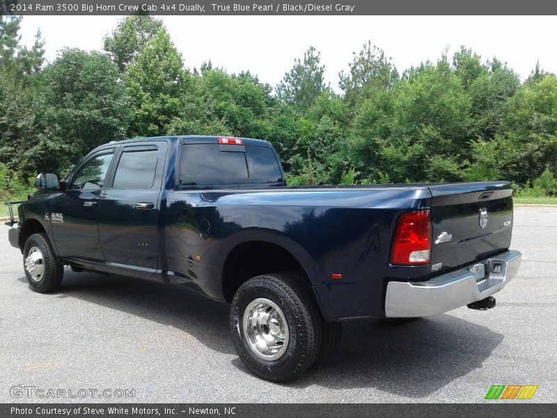 True Blue Pearl / Black/Diesel Gray 2014 Ram 3500 Big Horn Crew Cab 4x4 Dually