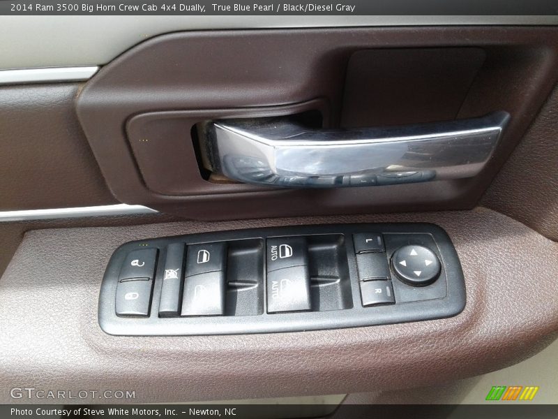 True Blue Pearl / Black/Diesel Gray 2014 Ram 3500 Big Horn Crew Cab 4x4 Dually