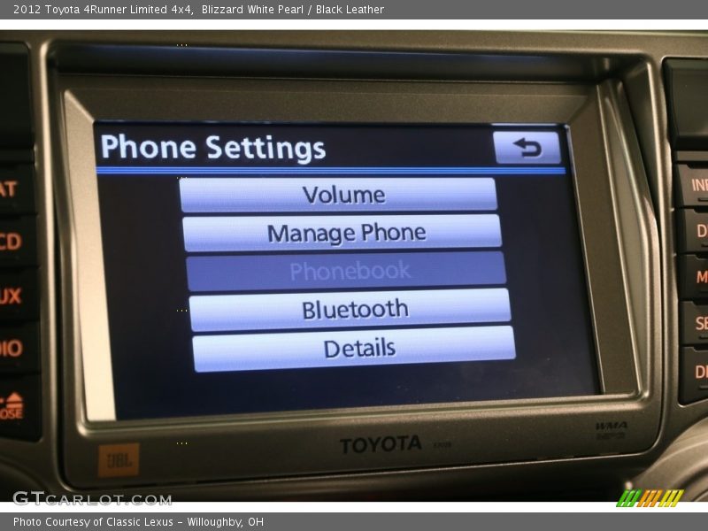 Blizzard White Pearl / Black Leather 2012 Toyota 4Runner Limited 4x4