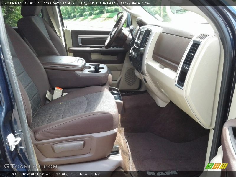 True Blue Pearl / Black/Diesel Gray 2014 Ram 3500 Big Horn Crew Cab 4x4 Dually