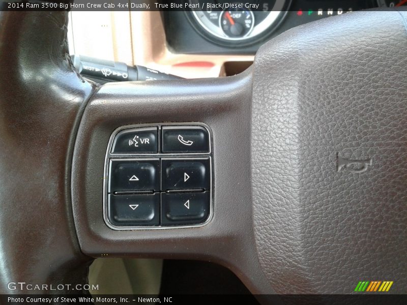 True Blue Pearl / Black/Diesel Gray 2014 Ram 3500 Big Horn Crew Cab 4x4 Dually