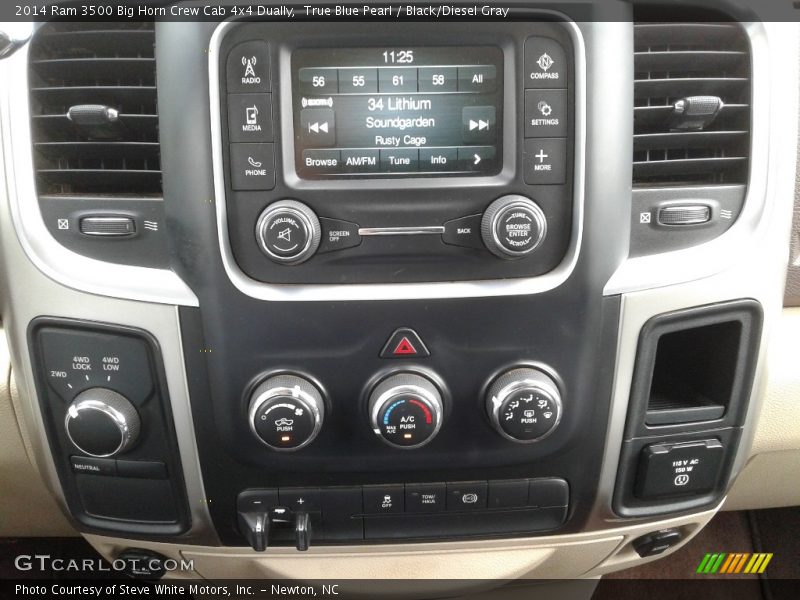 True Blue Pearl / Black/Diesel Gray 2014 Ram 3500 Big Horn Crew Cab 4x4 Dually