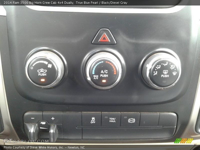 True Blue Pearl / Black/Diesel Gray 2014 Ram 3500 Big Horn Crew Cab 4x4 Dually