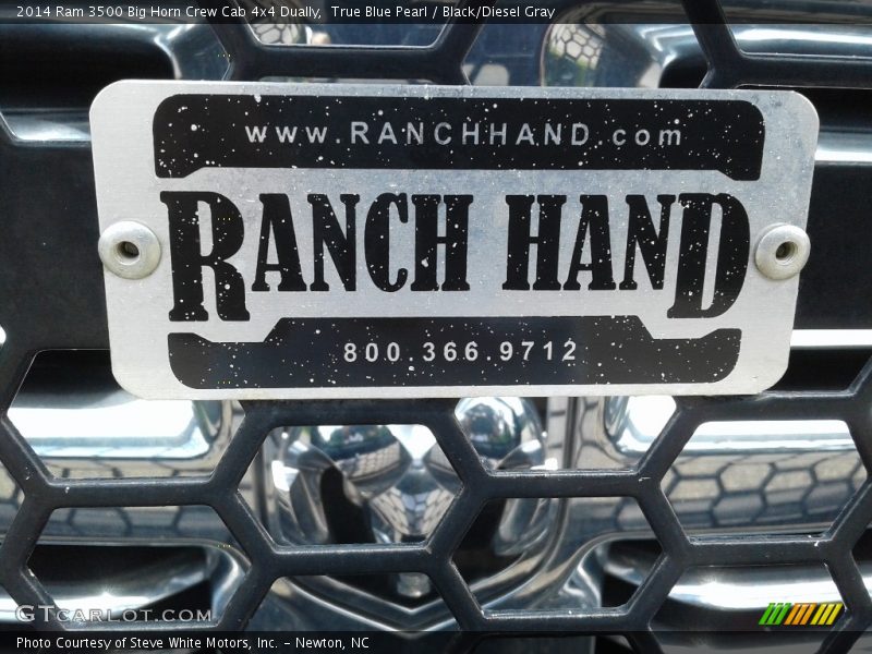 True Blue Pearl / Black/Diesel Gray 2014 Ram 3500 Big Horn Crew Cab 4x4 Dually