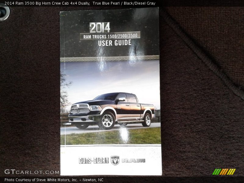 True Blue Pearl / Black/Diesel Gray 2014 Ram 3500 Big Horn Crew Cab 4x4 Dually