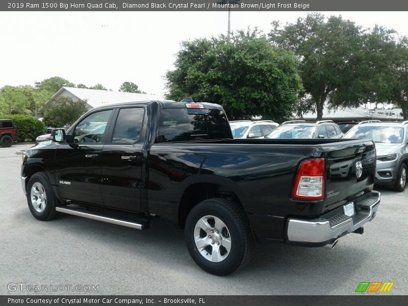 Diamond Black Crystal Pearl / Mountain Brown/Light Frost Beige 2019 Ram 1500 Big Horn Quad Cab