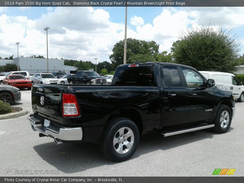 Diamond Black Crystal Pearl / Mountain Brown/Light Frost Beige 2019 Ram 1500 Big Horn Quad Cab