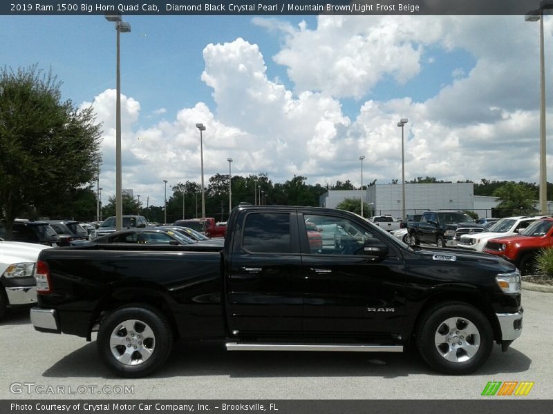 Diamond Black Crystal Pearl / Mountain Brown/Light Frost Beige 2019 Ram 1500 Big Horn Quad Cab