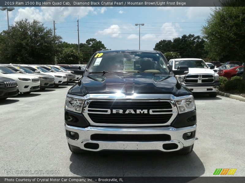 Diamond Black Crystal Pearl / Mountain Brown/Light Frost Beige 2019 Ram 1500 Big Horn Quad Cab