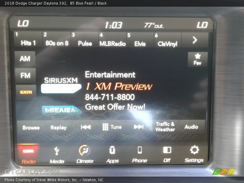 B5 Blue Pearl / Black 2018 Dodge Charger Daytona 392