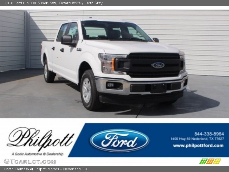 Oxford White / Earth Gray 2018 Ford F150 XL SuperCrew