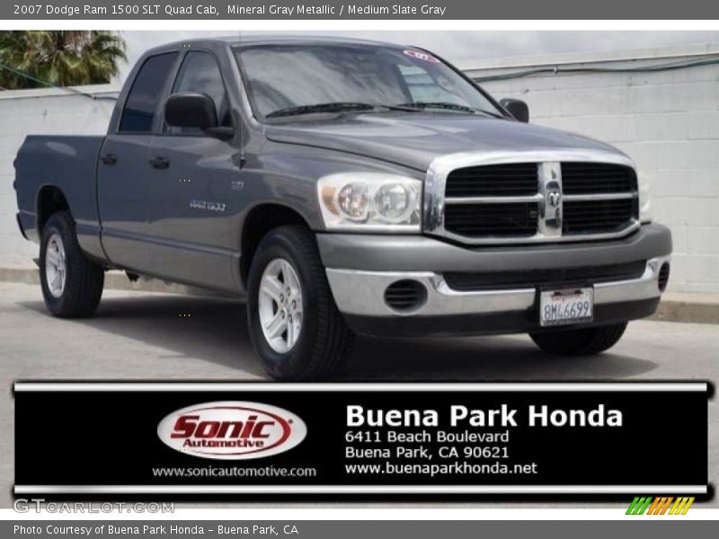 Mineral Gray Metallic / Medium Slate Gray 2007 Dodge Ram 1500 SLT Quad Cab