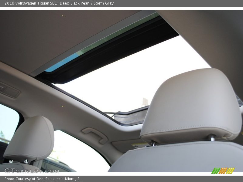 Deep Black Pearl / Storm Gray 2018 Volkswagen Tiguan SEL