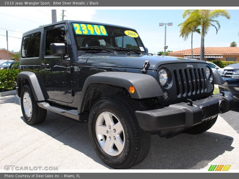 Billet Silver Metallic / Black 2016 Jeep Wrangler Sport