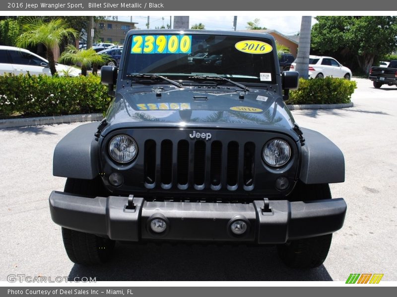 Billet Silver Metallic / Black 2016 Jeep Wrangler Sport