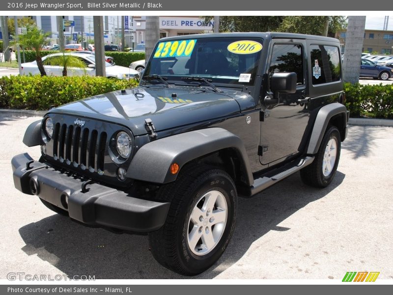 Billet Silver Metallic / Black 2016 Jeep Wrangler Sport