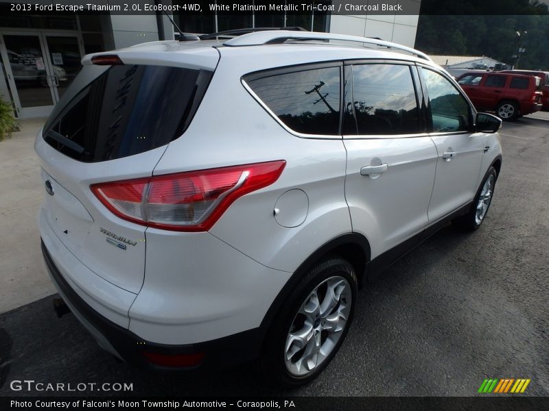 White Platinum Metallic Tri-Coat / Charcoal Black 2013 Ford Escape Titanium 2.0L EcoBoost 4WD
