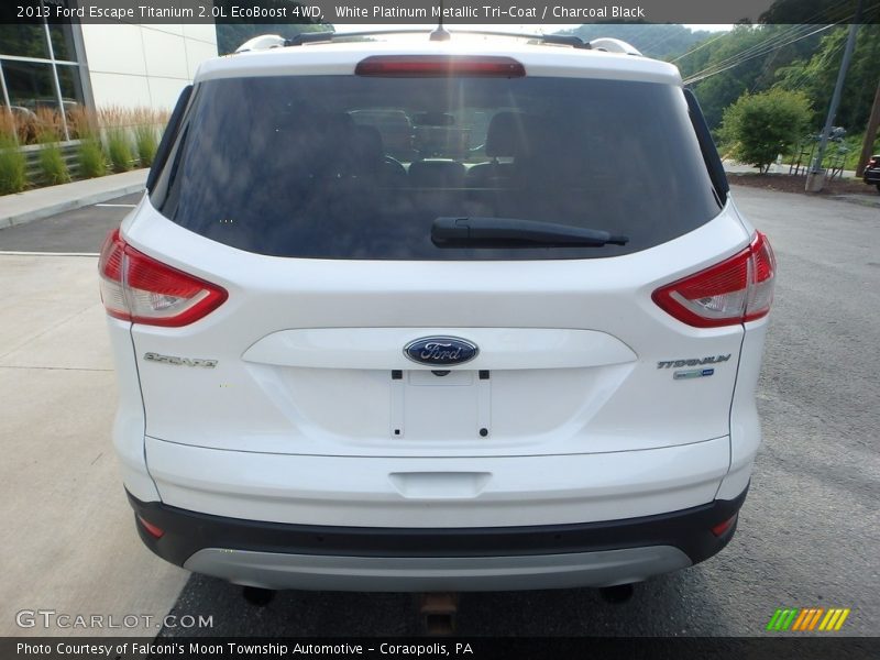 White Platinum Metallic Tri-Coat / Charcoal Black 2013 Ford Escape Titanium 2.0L EcoBoost 4WD