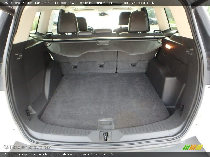 White Platinum Metallic Tri-Coat / Charcoal Black 2013 Ford Escape Titanium 2.0L EcoBoost 4WD