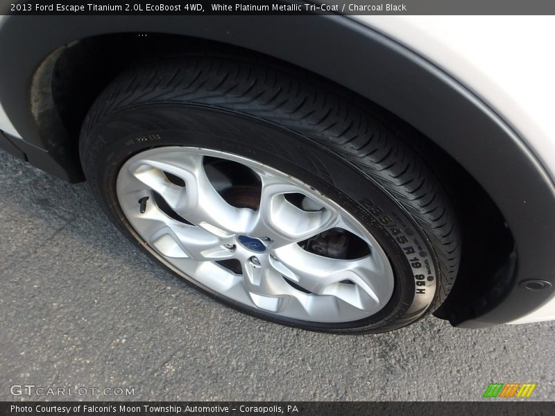 White Platinum Metallic Tri-Coat / Charcoal Black 2013 Ford Escape Titanium 2.0L EcoBoost 4WD