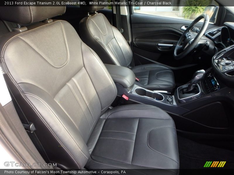 White Platinum Metallic Tri-Coat / Charcoal Black 2013 Ford Escape Titanium 2.0L EcoBoost 4WD