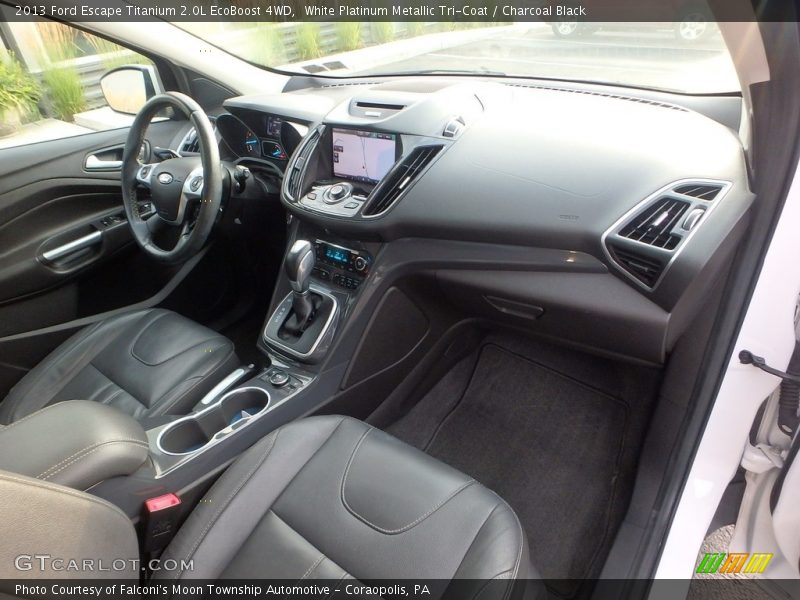 White Platinum Metallic Tri-Coat / Charcoal Black 2013 Ford Escape Titanium 2.0L EcoBoost 4WD