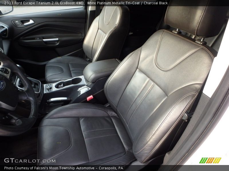 White Platinum Metallic Tri-Coat / Charcoal Black 2013 Ford Escape Titanium 2.0L EcoBoost 4WD