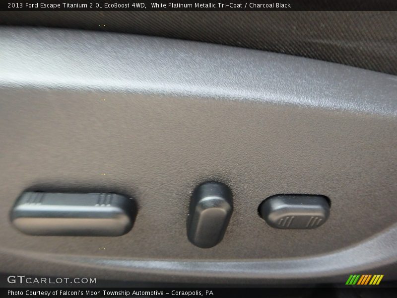 White Platinum Metallic Tri-Coat / Charcoal Black 2013 Ford Escape Titanium 2.0L EcoBoost 4WD