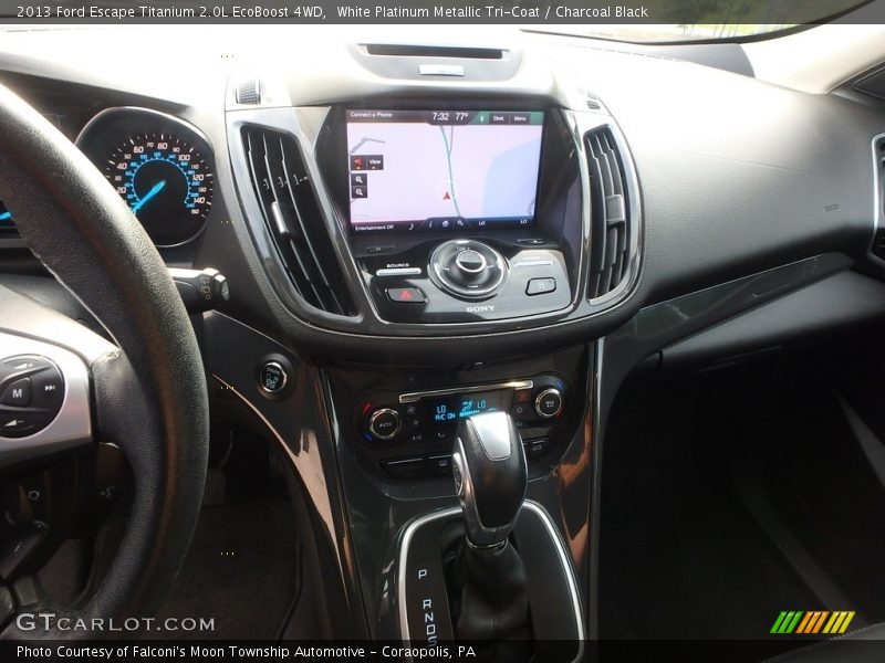 White Platinum Metallic Tri-Coat / Charcoal Black 2013 Ford Escape Titanium 2.0L EcoBoost 4WD