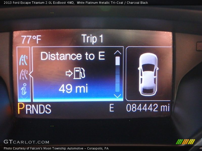 White Platinum Metallic Tri-Coat / Charcoal Black 2013 Ford Escape Titanium 2.0L EcoBoost 4WD