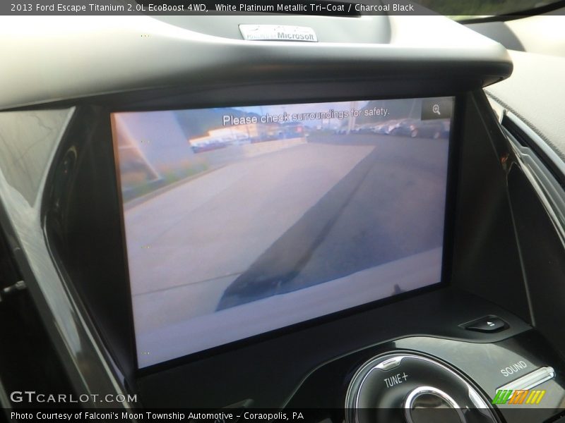 White Platinum Metallic Tri-Coat / Charcoal Black 2013 Ford Escape Titanium 2.0L EcoBoost 4WD