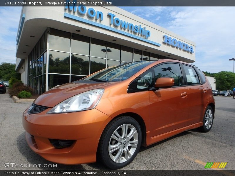Orange Revolution Metallic / Sport Black 2011 Honda Fit Sport