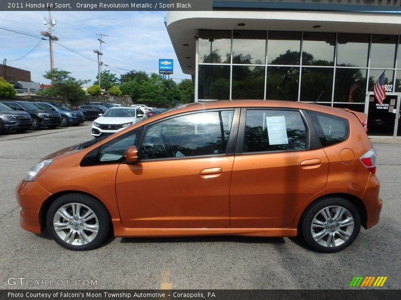Orange Revolution Metallic / Sport Black 2011 Honda Fit Sport