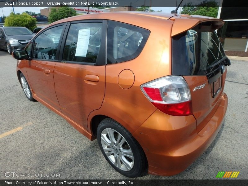 Orange Revolution Metallic / Sport Black 2011 Honda Fit Sport