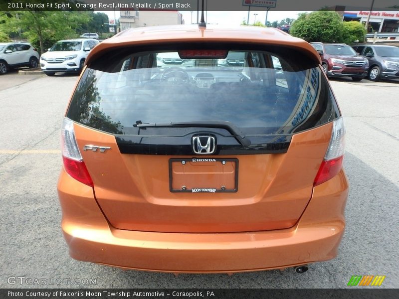 Orange Revolution Metallic / Sport Black 2011 Honda Fit Sport