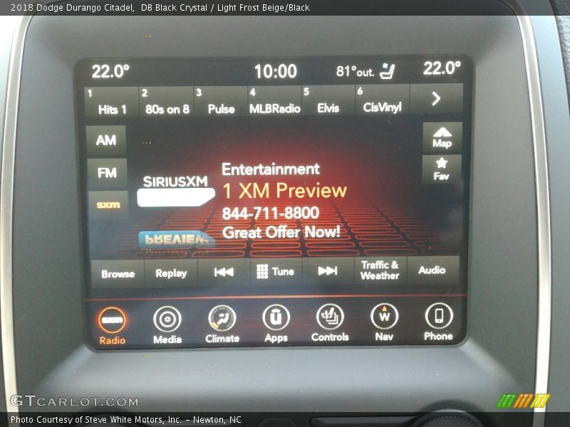 DB Black Crystal / Light Frost Beige/Black 2018 Dodge Durango Citadel