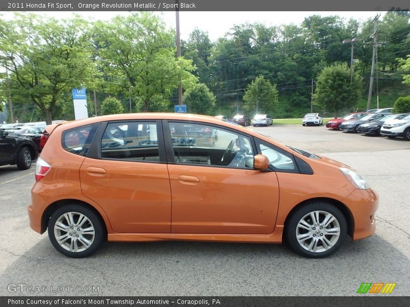 Orange Revolution Metallic / Sport Black 2011 Honda Fit Sport