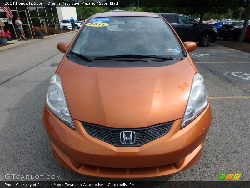 Orange Revolution Metallic / Sport Black 2011 Honda Fit Sport