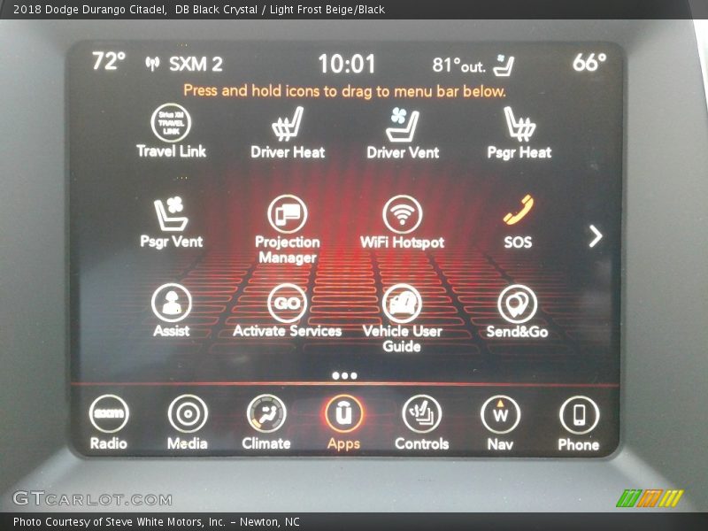 DB Black Crystal / Light Frost Beige/Black 2018 Dodge Durango Citadel