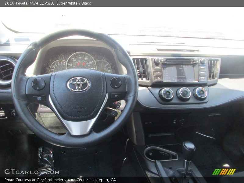 Super White / Black 2016 Toyota RAV4 LE AWD