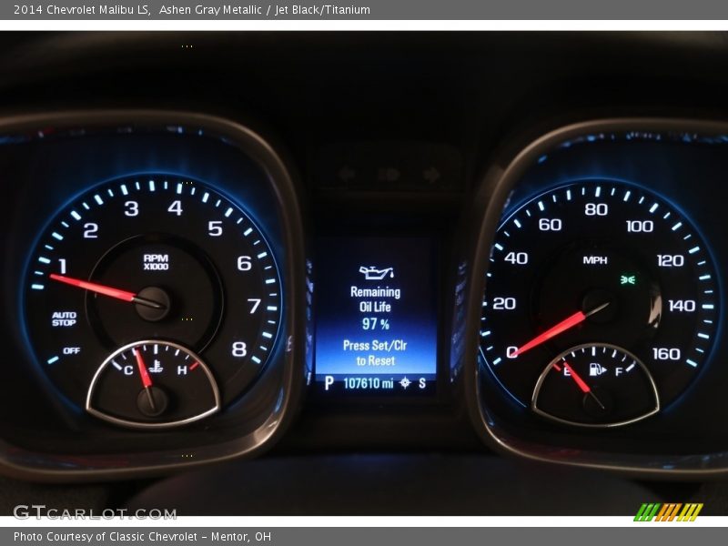 Ashen Gray Metallic / Jet Black/Titanium 2014 Chevrolet Malibu LS