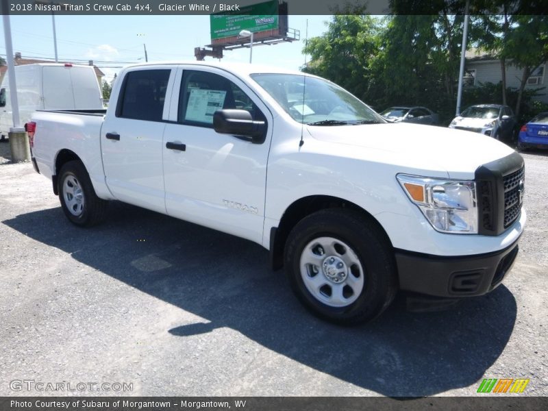 Glacier White / Black 2018 Nissan Titan S Crew Cab 4x4