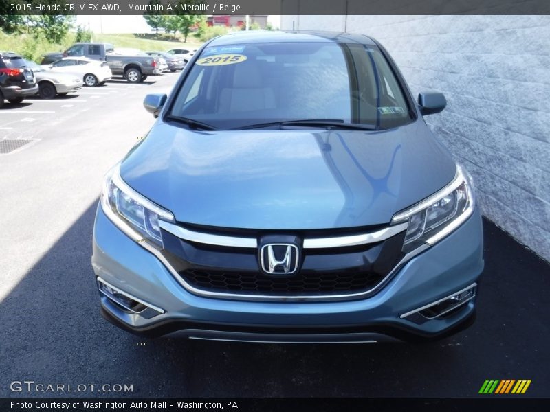 Mountain Air Metallic / Beige 2015 Honda CR-V EX AWD