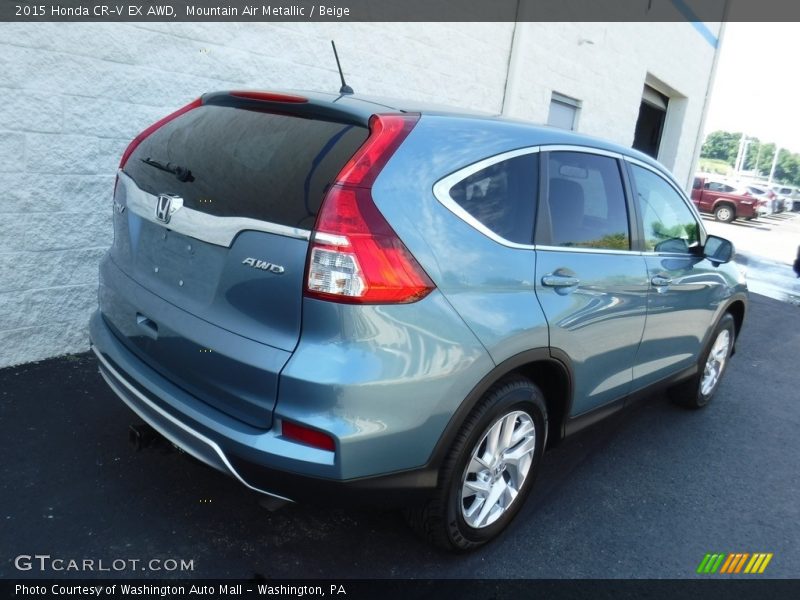 Mountain Air Metallic / Beige 2015 Honda CR-V EX AWD