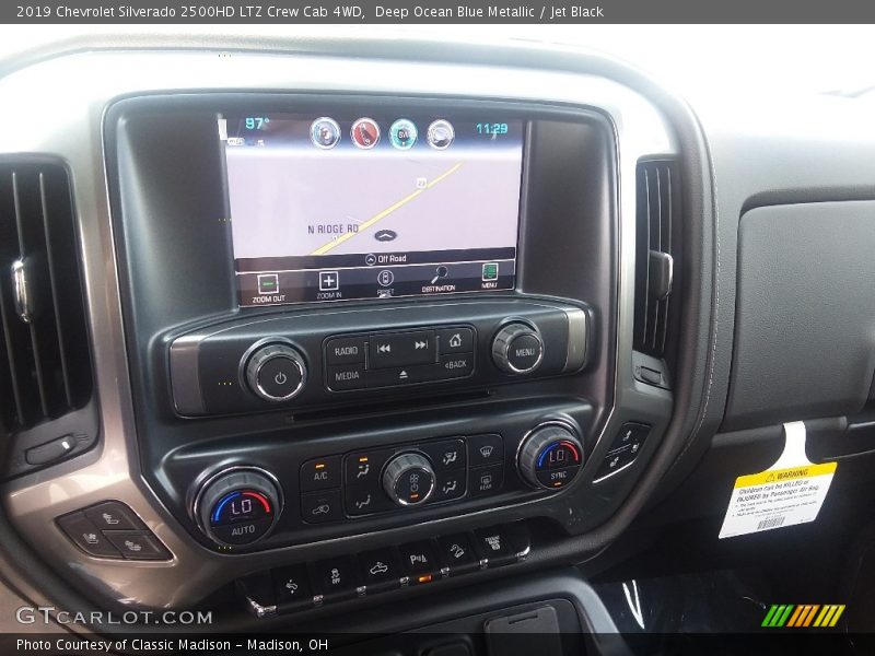 Deep Ocean Blue Metallic / Jet Black 2019 Chevrolet Silverado 2500HD LTZ Crew Cab 4WD