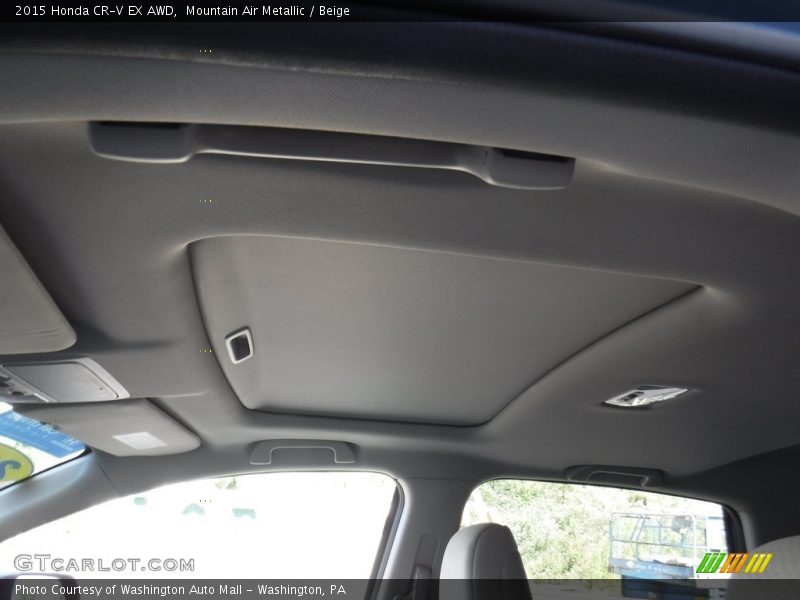 Mountain Air Metallic / Beige 2015 Honda CR-V EX AWD