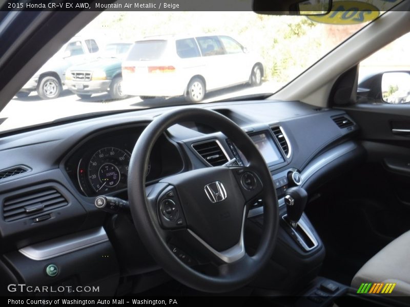 Mountain Air Metallic / Beige 2015 Honda CR-V EX AWD