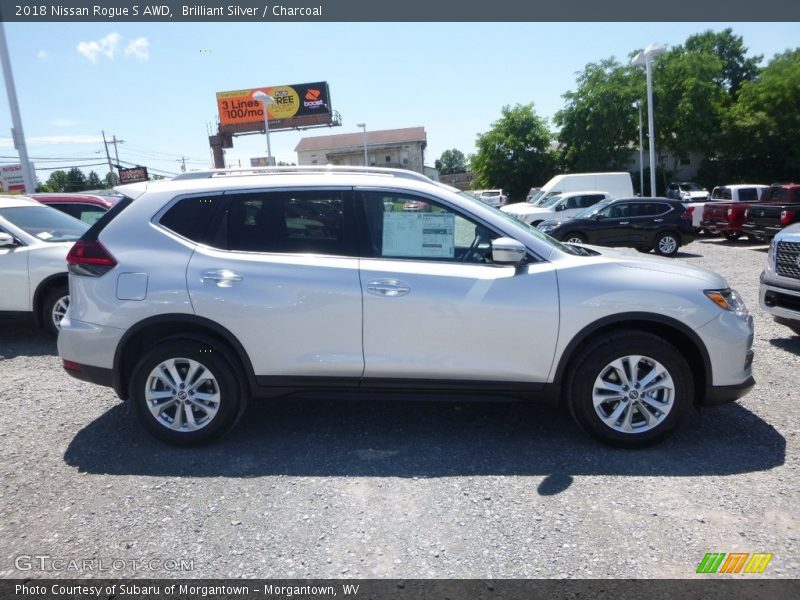 Brilliant Silver / Charcoal 2018 Nissan Rogue S AWD