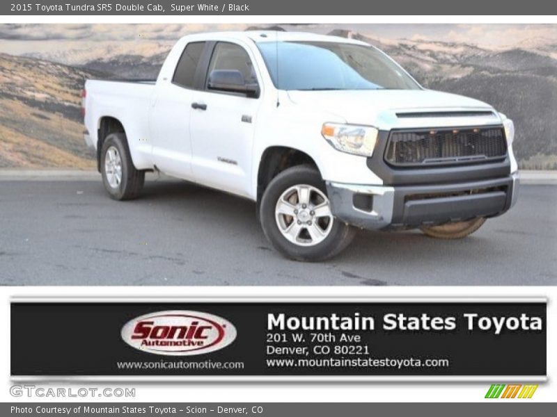 Super White / Black 2015 Toyota Tundra SR5 Double Cab